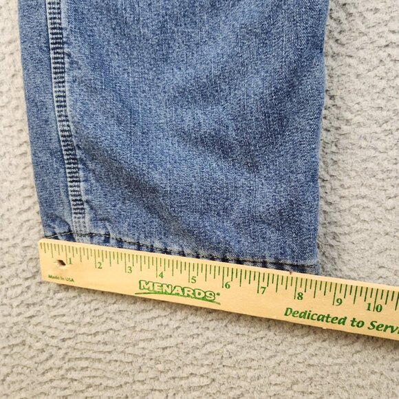 Wrangler Fleece Lined Carpenter Jeans Men's 36x32 Relaxed Blue Denim Workwear - Picture 7 of 14